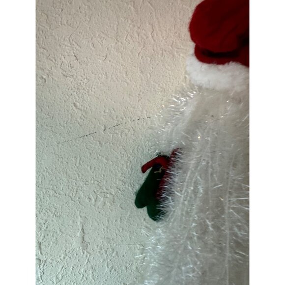 Holiday Time Santa Claus Floppy Figurine Decoration Fuzzy Beard & Mittens NWT - Picture 11 of 13